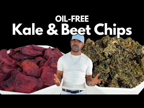 Easy Healthy Vegan Oil-Free Snacks- Kale & Beet Chips
