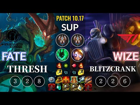 IG Fate Thresh vs T1 Wize Blitzcrank Sup - KR Patch 10.17