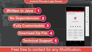 Custom Pin Code Login Screen Plugin for Android (Java) With Full Sourc