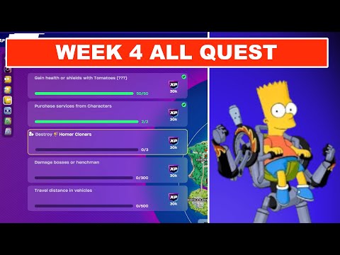 Complete Week 4 Quests | How to Eeasily Complete Week 4 Quests Fortnite
