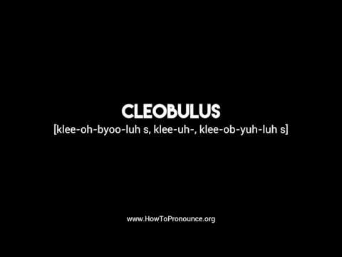 How to Pronounce "cleobulus"