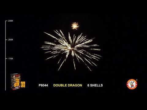 1.4G FIREWORKS: DOUBLE DRAGON 6" DOUBLE BREAK ARTILLERY P8044