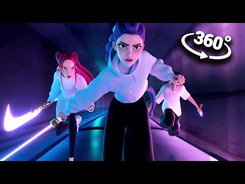 KPOP Demon Hunters in 360°VR | Huntrix Hunts Demons on the Train