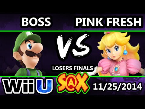 S@X - Boss (Luigi) Vs. Pink Fresh (Peach) SSB4 Losers Finals - Smash 4 Wii U