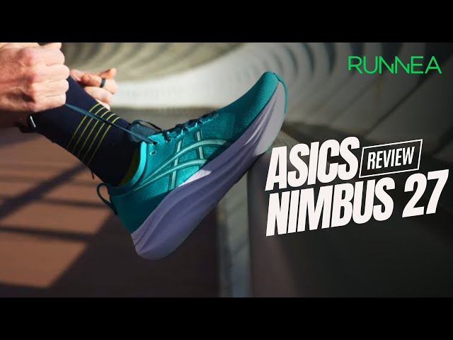 Vídeo relacionado con Asics Tenis de Correr Gel-Nimbus 27 para Mujer, Niebla índigo/Gris frío, 40 EU