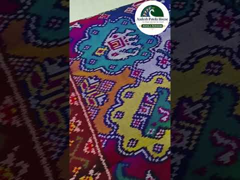 Single Ikat Patola Saree jad Border and Multi Animal motifs