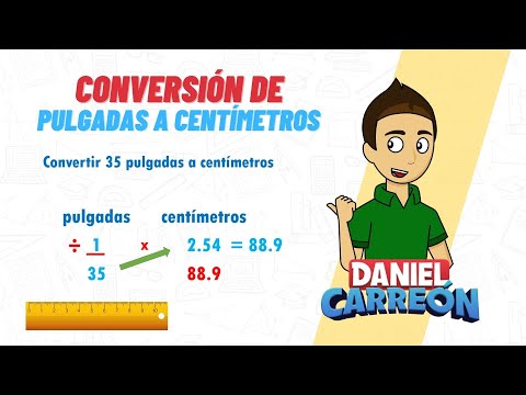 CONVERSIÓN DE PULGADAS A CENTÍMETROS Super facil - Para principiantes