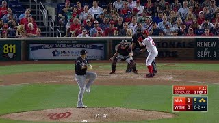 MIA@WSH: Guerra whiffs Gonzalez in his Marlins debut