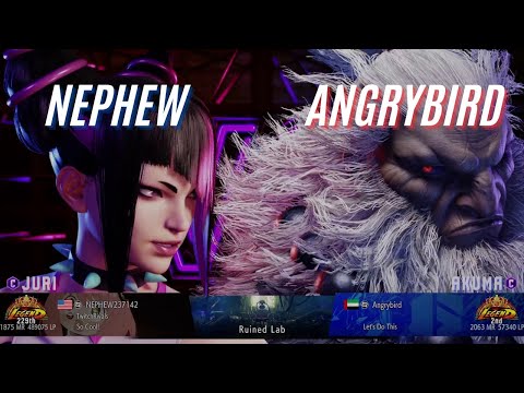 SF6 ▰ Nephew (Juri) Vs Angrybird (#1 Ranked Akuma) ▰ Street Fighter 6 High Level Gameplay