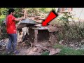 Demolishing Abandoned Dog House - TimeLapse