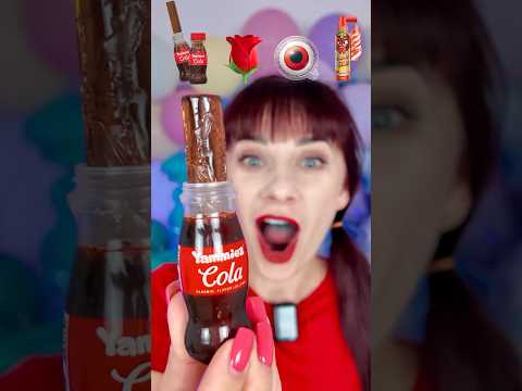 ASMR Cola Lollipop, Gummy Flower Pop, Candy Spray Lollipop  #mukbang