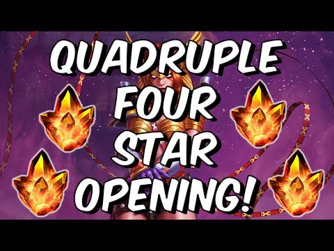 Quadruple 4 Star Crystal Opening! - Can We Get Angela & Archangel? - Marvel Contest Of Champions