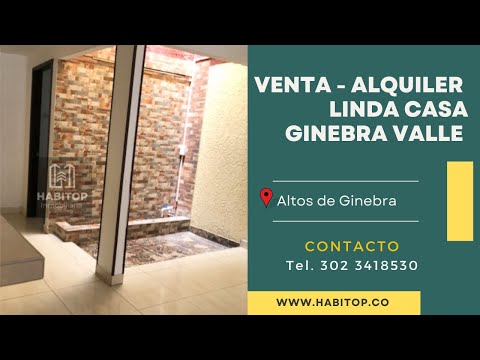 CASA DE DOS PLANTAS VENTA/ALQUILER ALTOS DE GINEBRA PÚEBLO MÁGICO VALLE DEL CAUCA