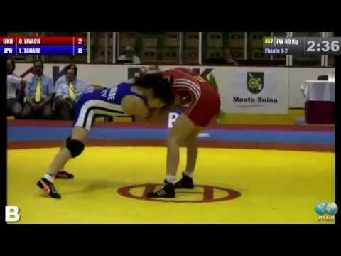 Finale 1-2 Women's freestyle 40 Kg (UKR) Oksana LIVACH vs (JPN) Yumenka TANABE