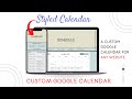 Styled Calendar | Custom Google Calendar for ANY website