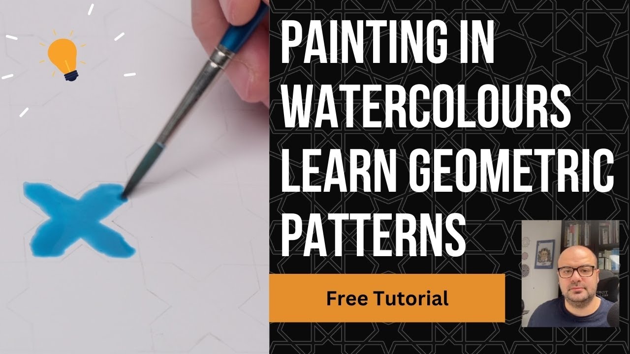 Unlocking the Secrets of ISLAMIC GEOMETRIC PATTERNS: Mastering HARD EDGES in WATERCOLOUR Painting!