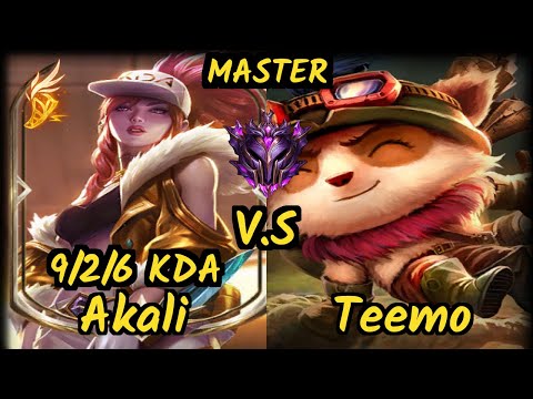 C9 Licorice (AKALI) vs TEEMO - 9/2/6 KDA TOP GAMEPLAY - NA Ranked MASTER