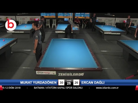 MURAT YURDADÖNEN & ERCAN DAĞLI Bilardo Maçı - 2018 ERKEKLER 3.ETAP-3.TUR