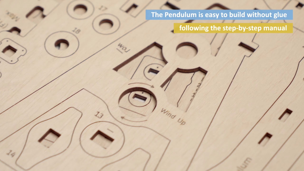 Ugears 3D dřevěné mechanické puzzle STEM výukové kyvadlo