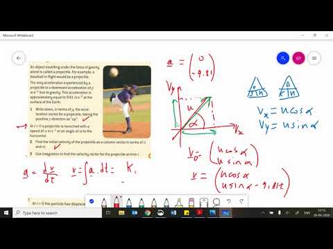 Ex12D: IB HL AI Maths, Oxford; vector projectile motion investigation, making general formulas (GTU)
