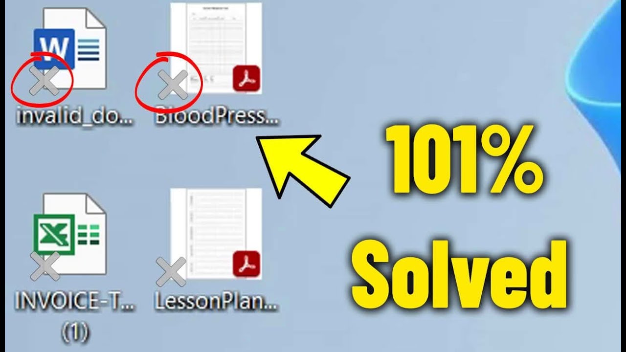 Gray X Marks on desktop icons in Windows 11/10 - How to Remove Grey X's sign on Files ✖️✖️✖️ ✅