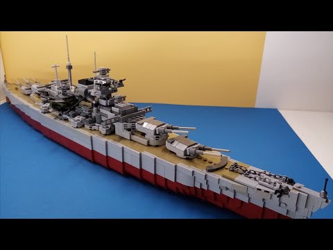 Линкор Бисмарк. The Battleship Bismarck. Корабль из конструктора лего. Инструкция. Lego ship.