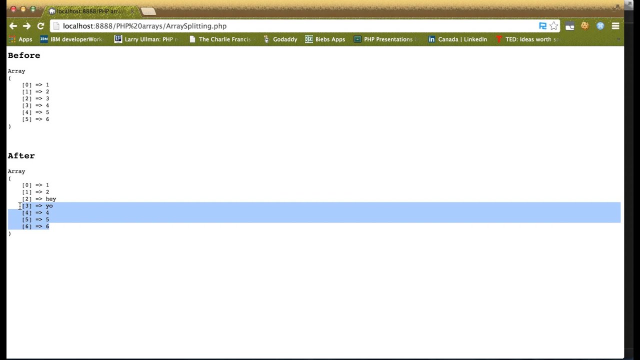 PHP Arrays - Array Splitting