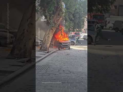 Explosions in Damascus as French president visits