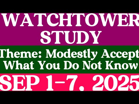 WATCHTOWER STUDY SEPTEMBER 1-7. WEEKEND MEETING PRACTICAL  COMMENTS. ENGLISH ✅ FILIPINO ✅