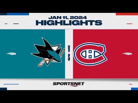 NHL Highlights | Sharks vs. Canadiens - January 11, 2024