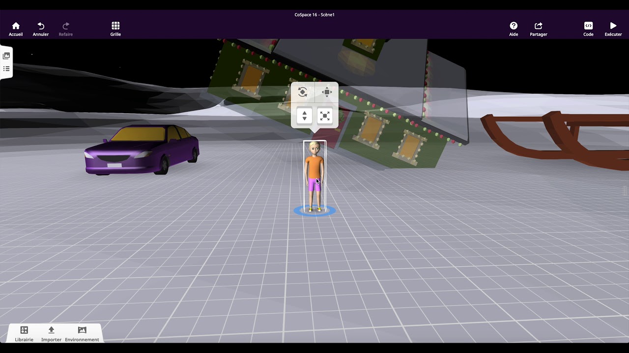 5. Changer la couleur et animer des objets dans CoSpaces Edu