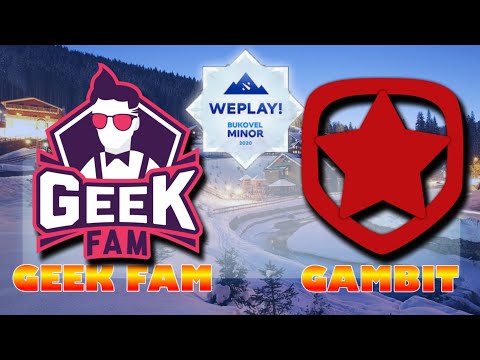 GeekFam vs Gambit | Game 1 | Playoff | Weplay Bukovel 2020 Minor || FULL GAME