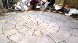Innovation Construction- Installing 13ft. Diameter circle Paving Stones