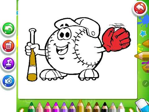 Coloring Sheets For Kids Baseball