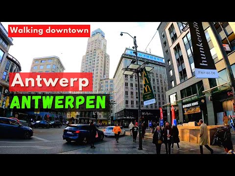Antwerp: Walking downtown Antwerpen