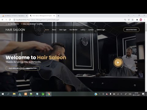 Hair Saloon Management System Project || JSP MYSQL Eclipse