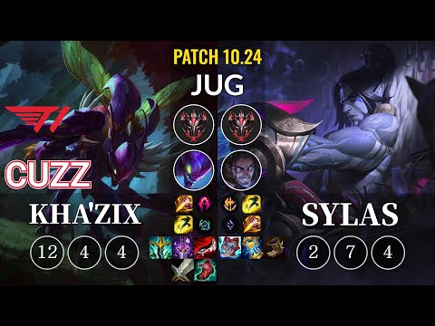 T1 Cuzz Kha'Zix vs Sylas Jungle - KR Patch 10.24