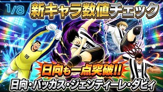 1/8の新キャラ、日向・バッカス・ジェンティーレ・ダビィ、新キャラ数値チェック
