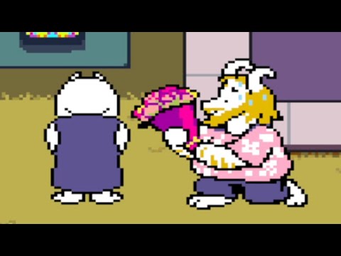 Asgore try giving Toriel Flowers in Undertale Deltarune Chapter 4