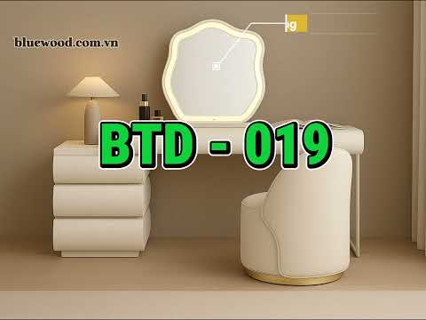 TitleBàn trang điểm BTD-019 - Tối giản hình khối, nét chạm đương đại