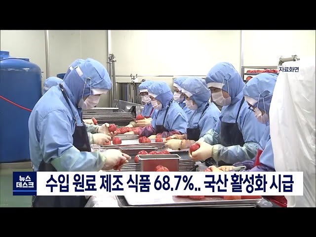 수입 원료 제조 식품 68.7%.. 국산 활성화 시급