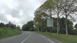 preview picture of video 'Driving On The D8 Between Bourbriac & Kerien, Côtes d'Armor, Brittany, France 29th May 2013'