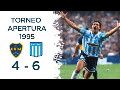 Boca 4 vs Racing 6. Torneo Apertura 1995. Domingo 3 de diciembre.