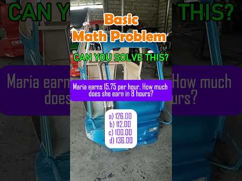 7. Maria earns 15.75 per hour. How much does she earn in 8 hours?# #mathtutor#wordedproblem