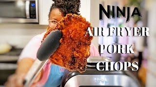 Ninja Foodi SMART XL Grill Pork Rind air fried PORK CHOPS | Pan fried version included