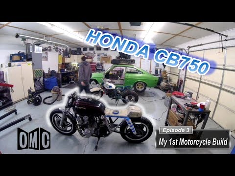 My 1st Motorcycle Build (E3) - Honda CB750 Cafe Racer (fender, seat pan, tail section, wheel stand)