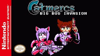 Catmercs - Big Bug Invasion [NES] Scrolling Shooter