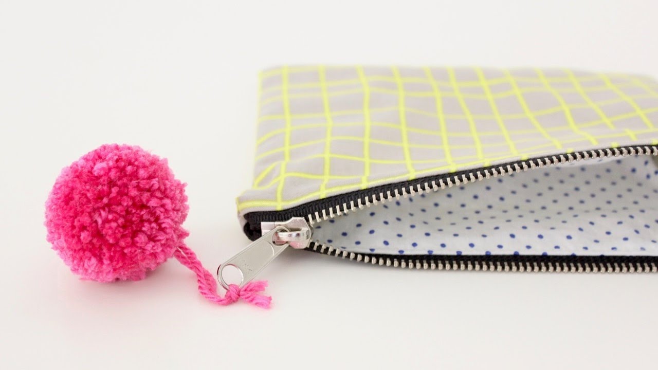 How to sew a lined Zipper Pouch--great for Beginners!