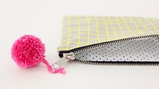 How to sew a lined Zipper Pouch--great for Beginners!