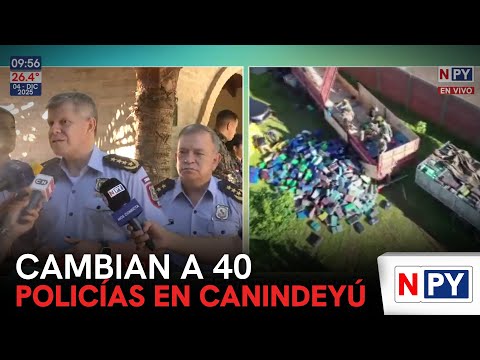 Cambian a 40 efectivos policiales en Canindeyú